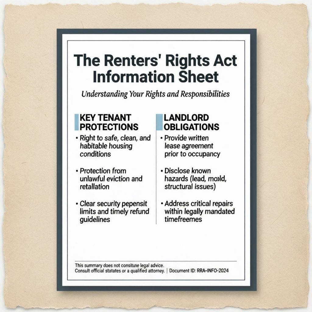 The Renters’ Rights Act Information Sheet 2026: What Landlords and Tenants in England Need to Know The Renters’ Rights Act 2025 introduces major reforms to England’s private rented sector, set to take effect from 1 May 2026. To help both landlords and tenants understand these sweeping changes, the UK government has created an official guidance document — the Renters’ Rights Act Information Sheet 2026. This document, published by the Ministry of Housing, Communities and Local Government, must be provided to tenants of most private rented homes in England by 31 May 2026. This article explains what the Information Sheet is, why it matters, and how both landlords and tenants should prepare, ensuring full compliance and peace of mind.